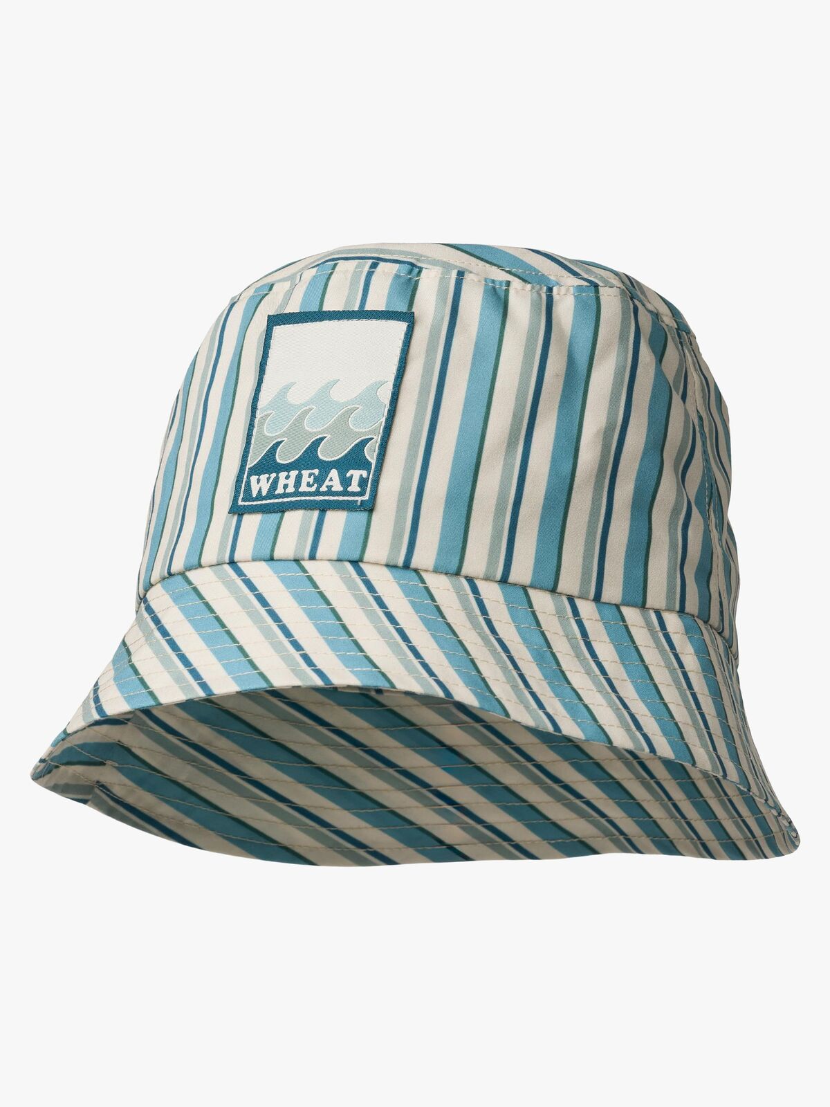 Wheat Tilo Badge Bøttehatt, Aqua Stripe
