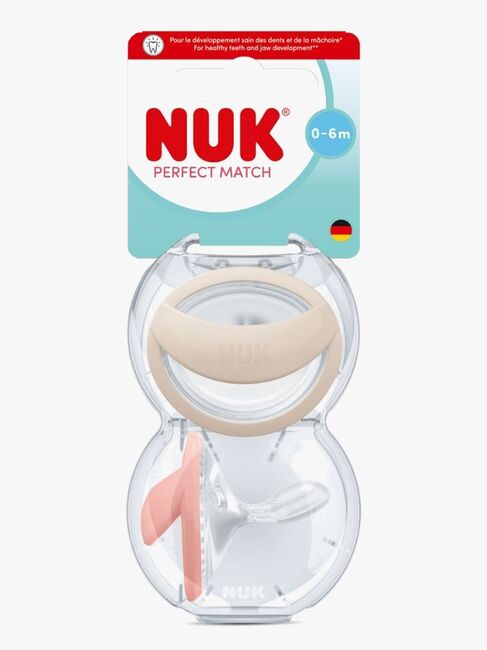NUK Perfect Match Smokk 2-Pakk Str 1, Beige/Red