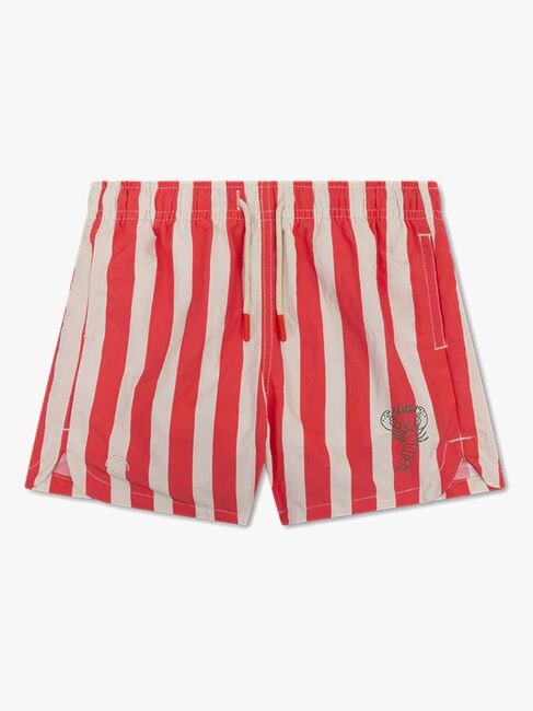 Swim Essentials Badebukse, Lobster Stripe Beige/Red