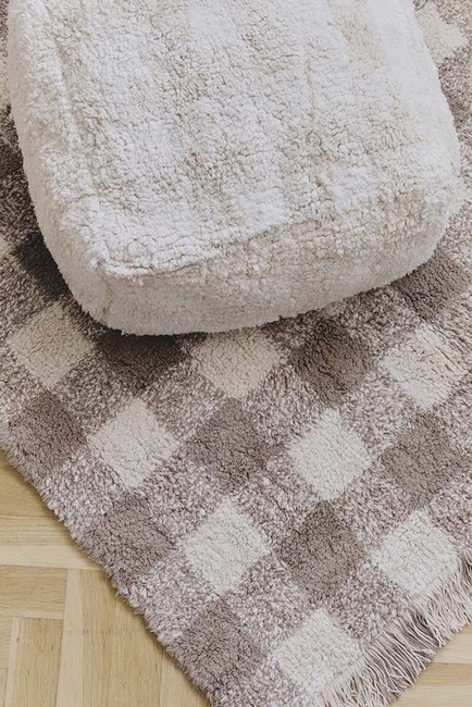 LorenaCanals Vaskbar Vichy Gulvteppe 90x120 cm, Marron