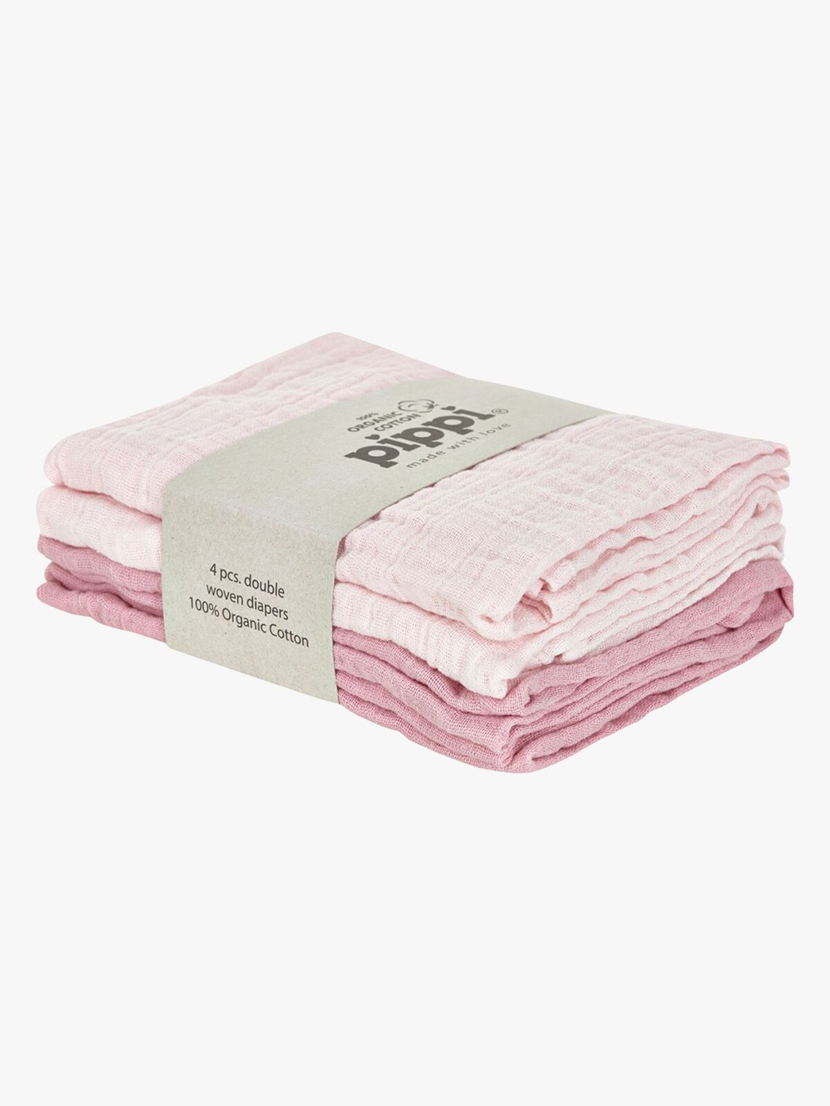 Pippi Musselinteppe 4-pack, Shrinking Violet