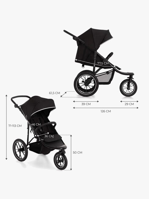 Kinderkraft HELSI 2 Terrengvogn, Black