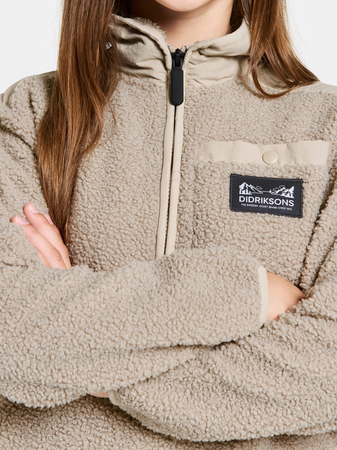 Didriksons Exa Fleecetrøye, Beach beige