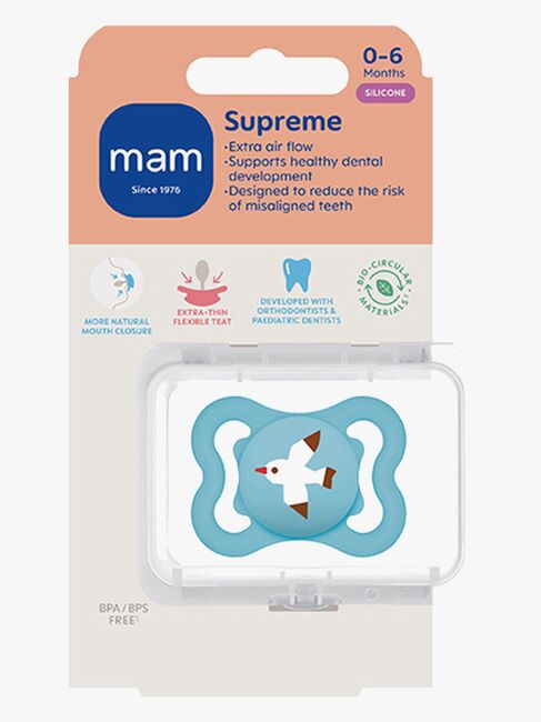MAM Supreme Smokk Silikon 0-6m, Blå