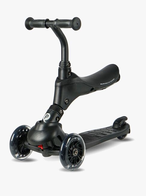 QPlay Sema Pro 5-in-1 3-hjuls Sparkesykkel, Svart