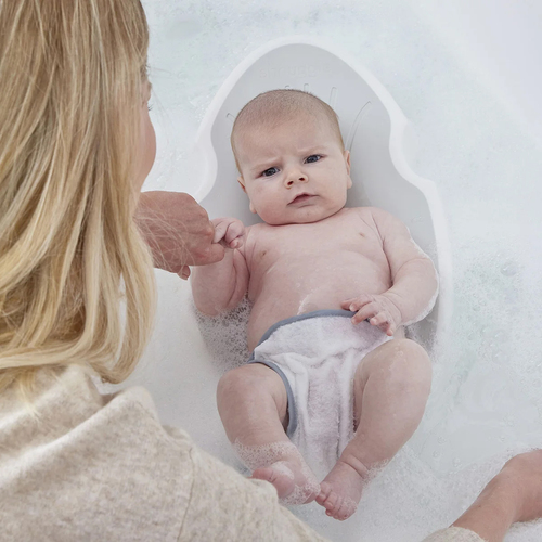 Shnuggle Badestøtte Newborn, White/Grey