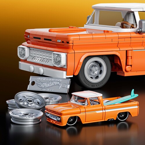 Mattel Brick Shop Hot Wheels Elite Series Brick Shop Hot Wheels Byggesett Custom ’62 Chevy Pickup 858 Deler