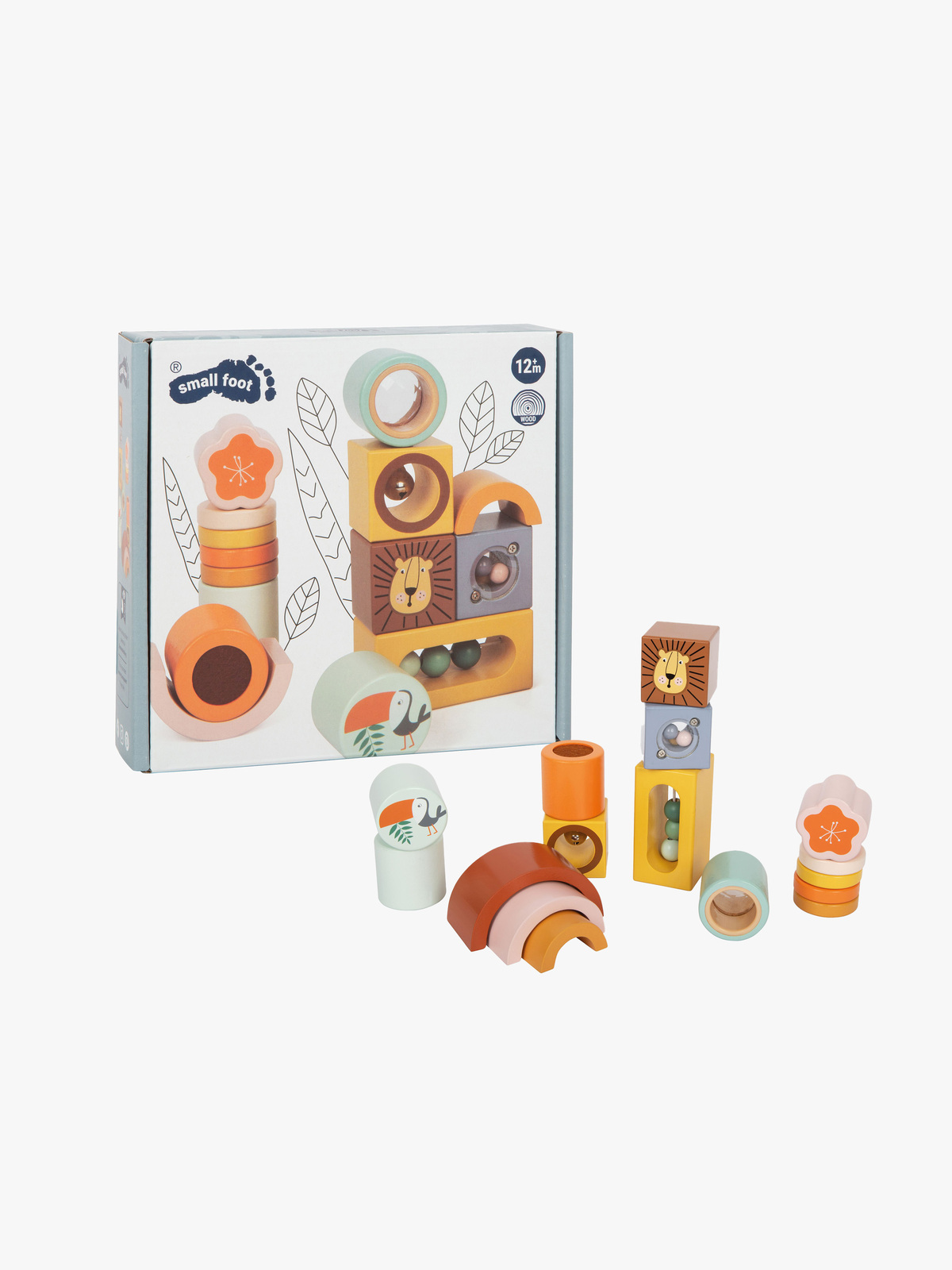 Small Foot Safari Byggeklosser 12 Stk