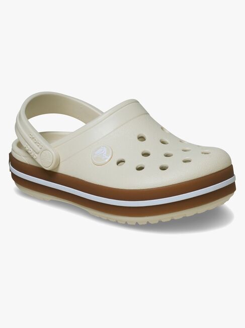 Crocs Crocband Gum Kids Tøfler, Summit White