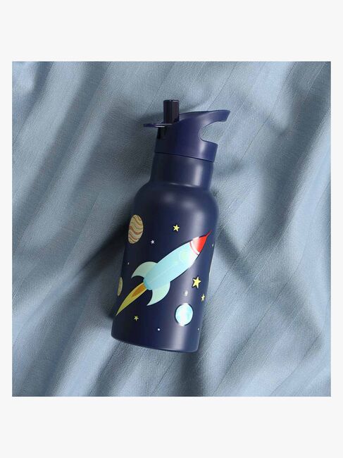 A Little Lovely Company Vannflaske Verdensrommet 350 ml, Blå
