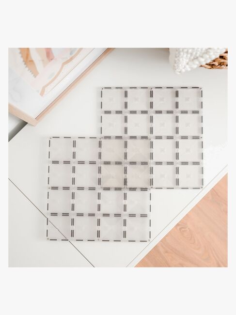 Connetix Magnetiske Byggeklosser Bunnplater Clear 2-Pakk