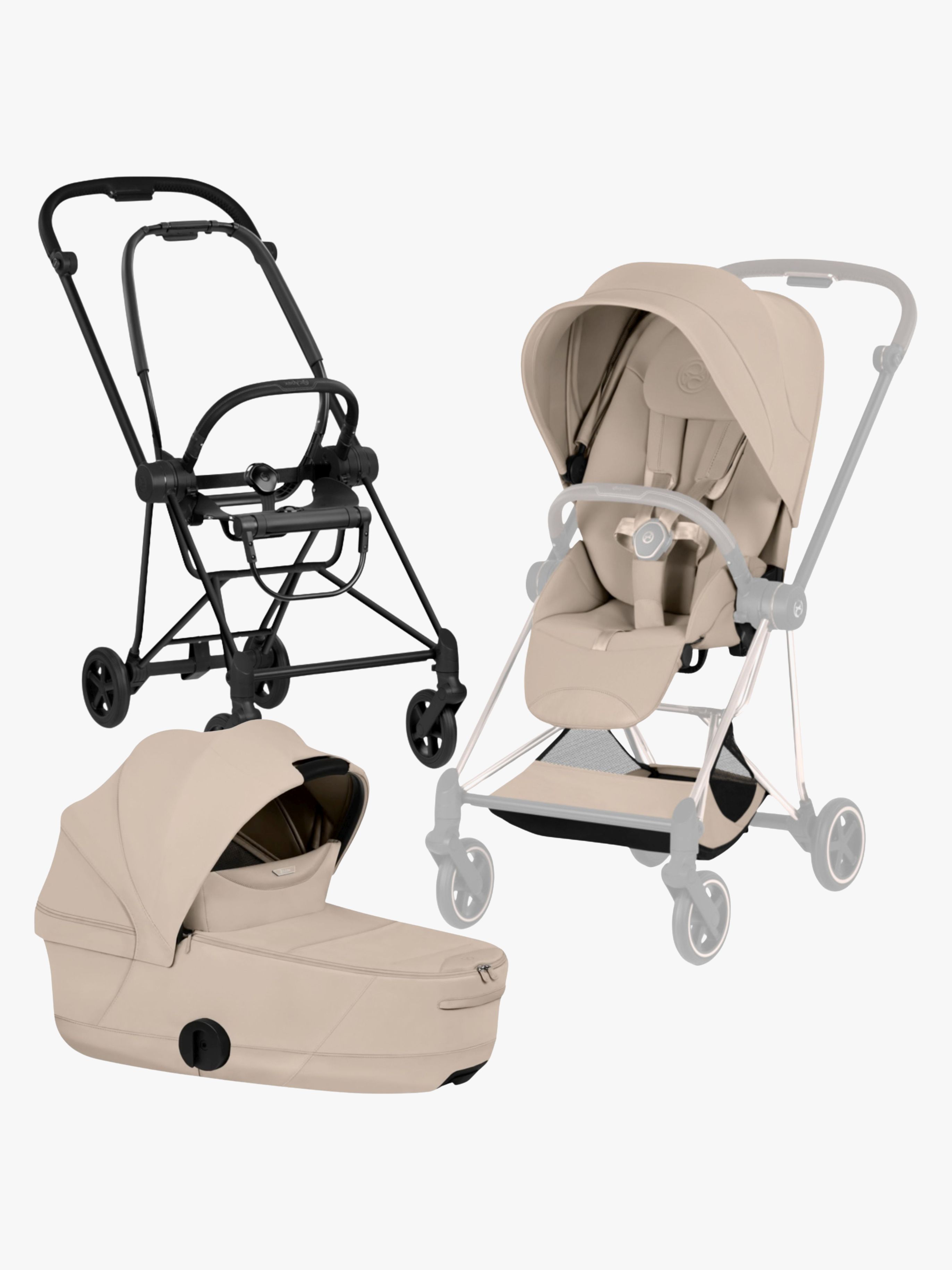 Cybex Mios Style Duovogn, Matt Black/Cozy Beige - Duovogner