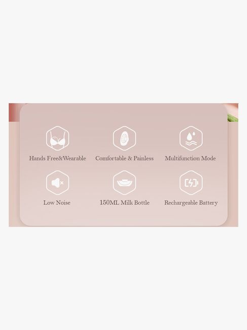 Beemoo CARE Wearable LED Elektrisk Brystpumpe Singel