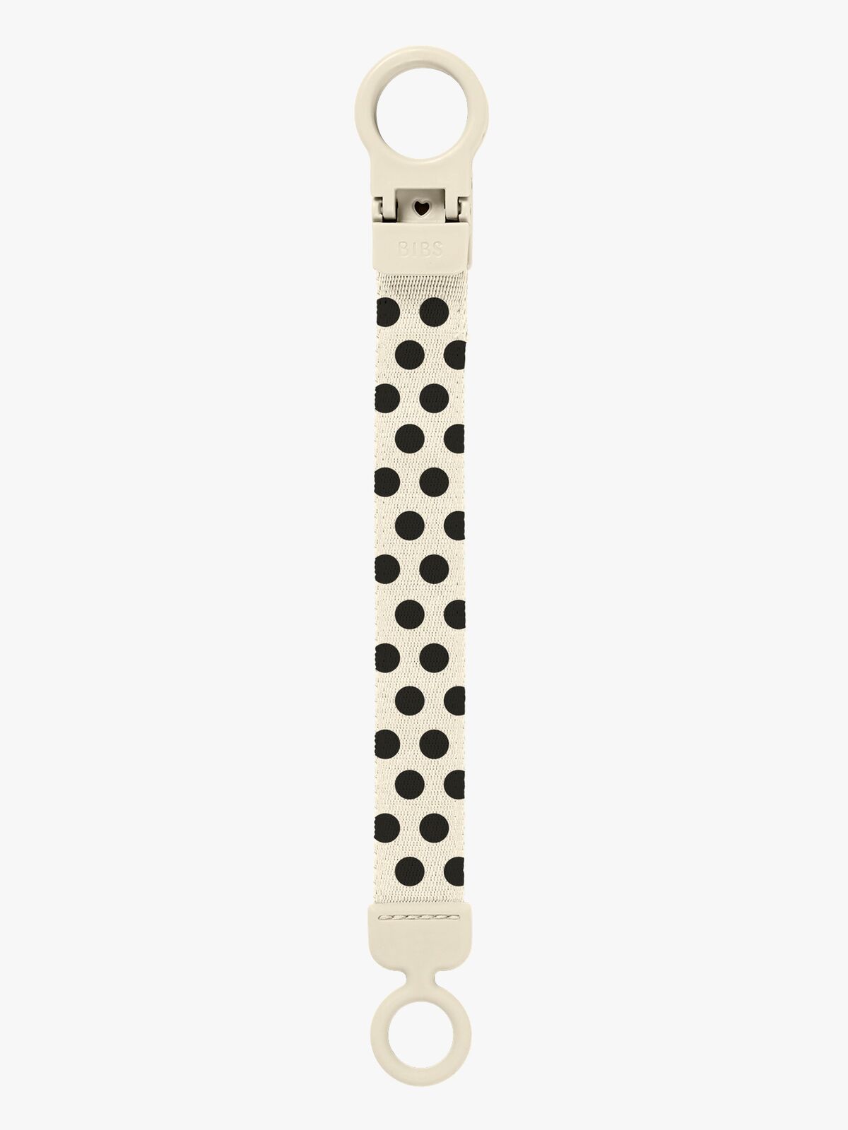 BIBS Studio Loop Smokkesnor Polka, Ivory/Black