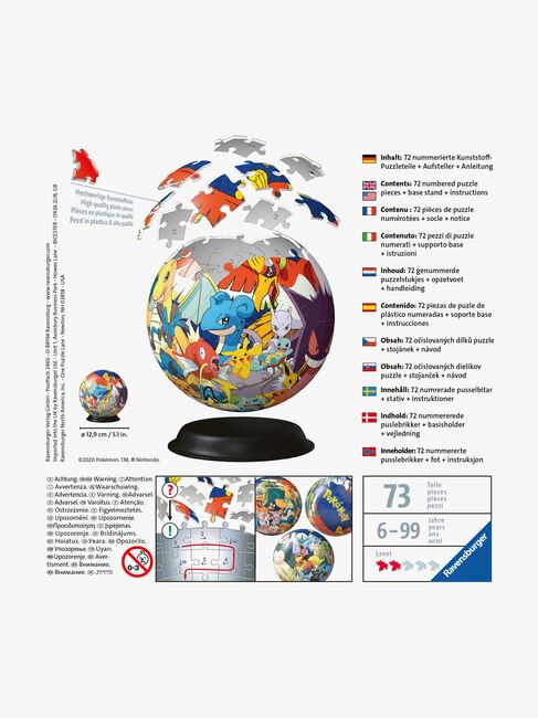 Ravensburger Pokémon 3D-Puslespill, 72 Brikker