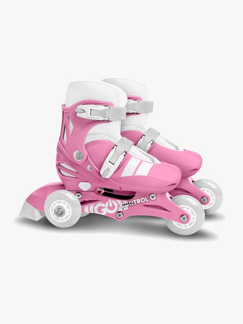 Stamp Skids Control Justerbar 2-i-1 Inlines Størrelse 27-30, Rosa/Grå