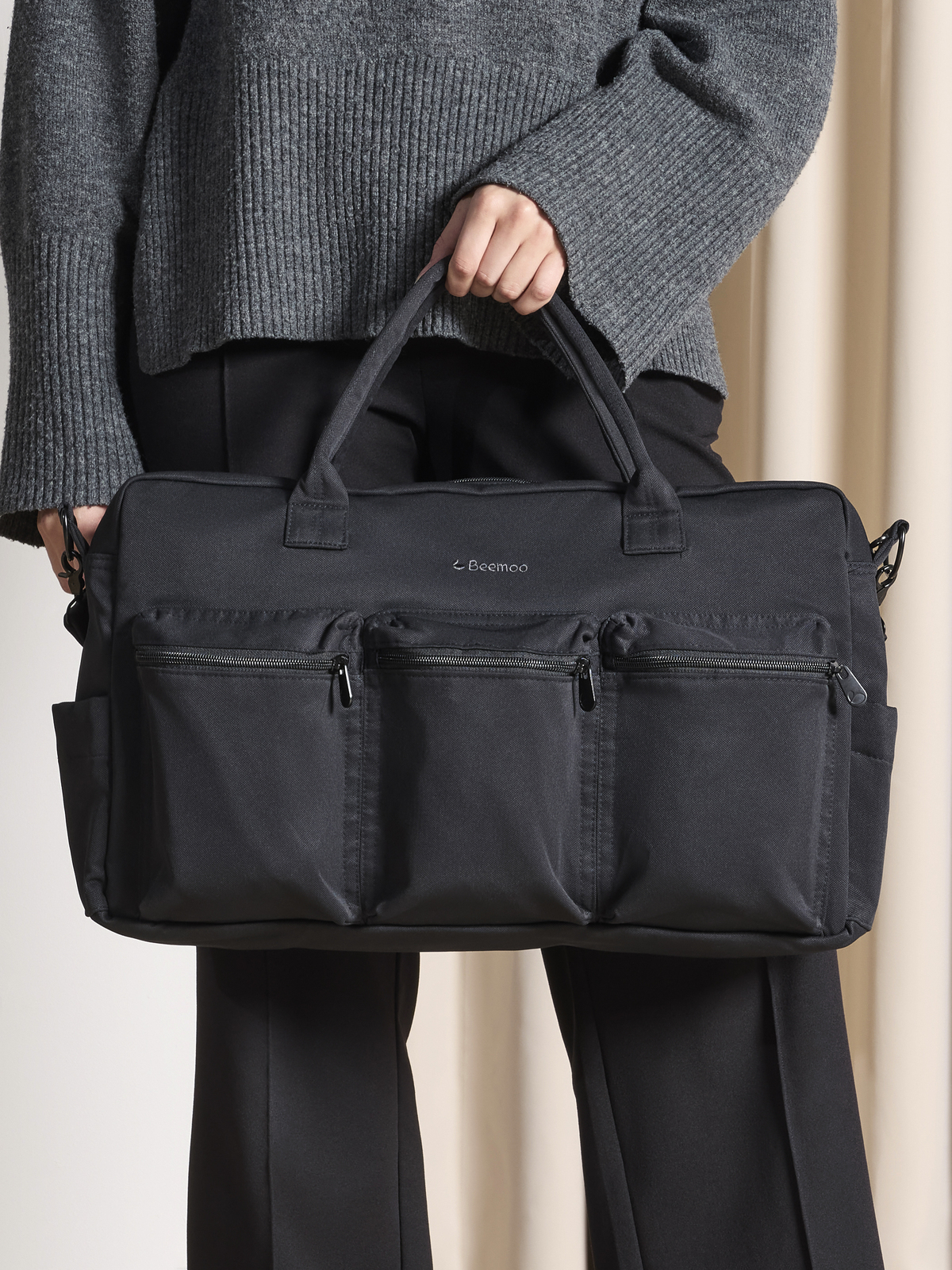 Beemoo Pro Double Stelleveske, Coffee Black