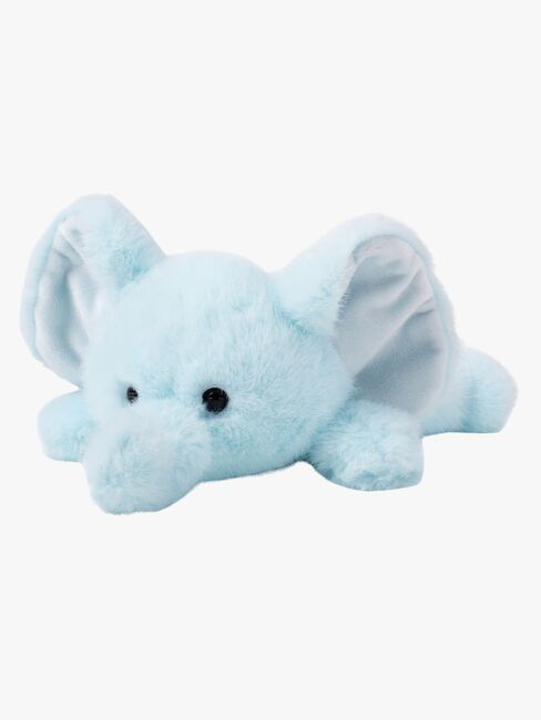 Teddykompaniet Kosedyr Liggende Elefant 34 cm, Lyseblå