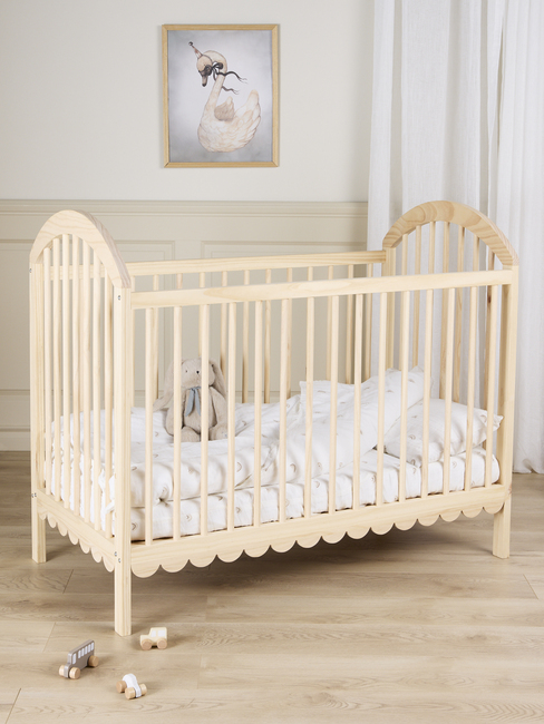 Alice & Fox Dune Sprinkelseng inkl. BabyMatex Fresh Madrass 60x120, Natural Wood
