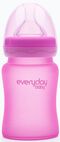 Everyday Baby Tåteflaske Glass med Varmeindikator 150ml, Cerise Pink