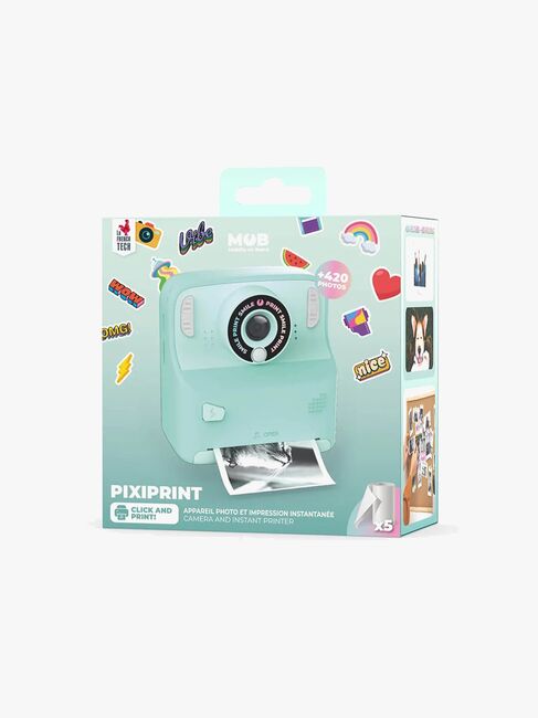MOB Pixiprint Polaroidkamera med Spill, Turkis