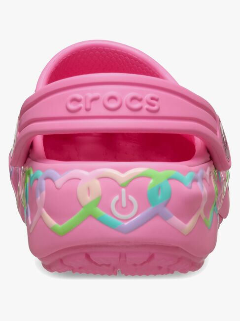 Crocs Classic Heart Lights Tøfler, Pink Lemonade