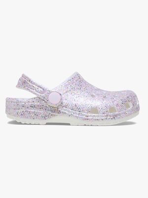 Crocs Classic Fantasy Glitter Kids Sandaler, White