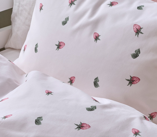 Borganäs Sengesett Sprinkelseng Jordbærdrøm 100x130