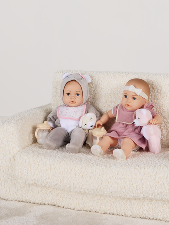 Cloudberry Castle Gavesett Dukke Twins Deluxe 35 cm, Rosa/Hvit