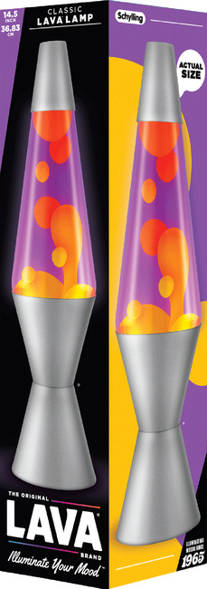 LAVA Lys Classic 37cm, Oransje/lilla