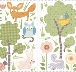 RoomMates Wallstickers Woodland Forest Animals