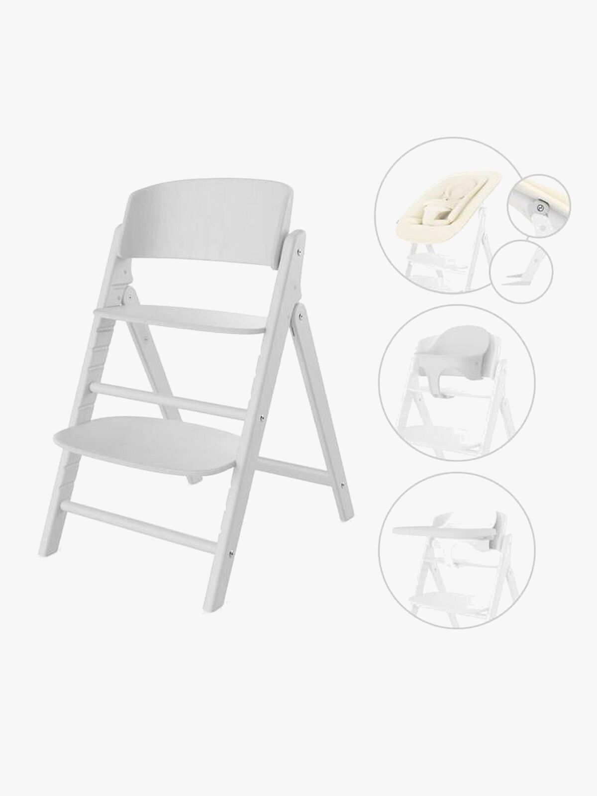 Cybex Click & Fold Matstol 4-in-1, All White