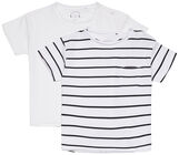 Luca & Lola Ettore T-Skjorte 2-pack, White/Stripes