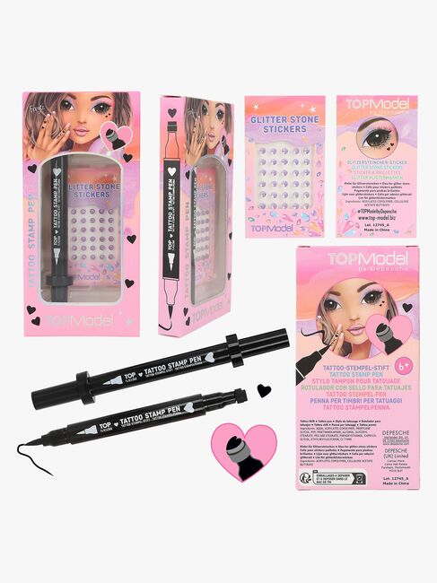 TOPModel Tatoveringspenn med Stempel & Glitterstener