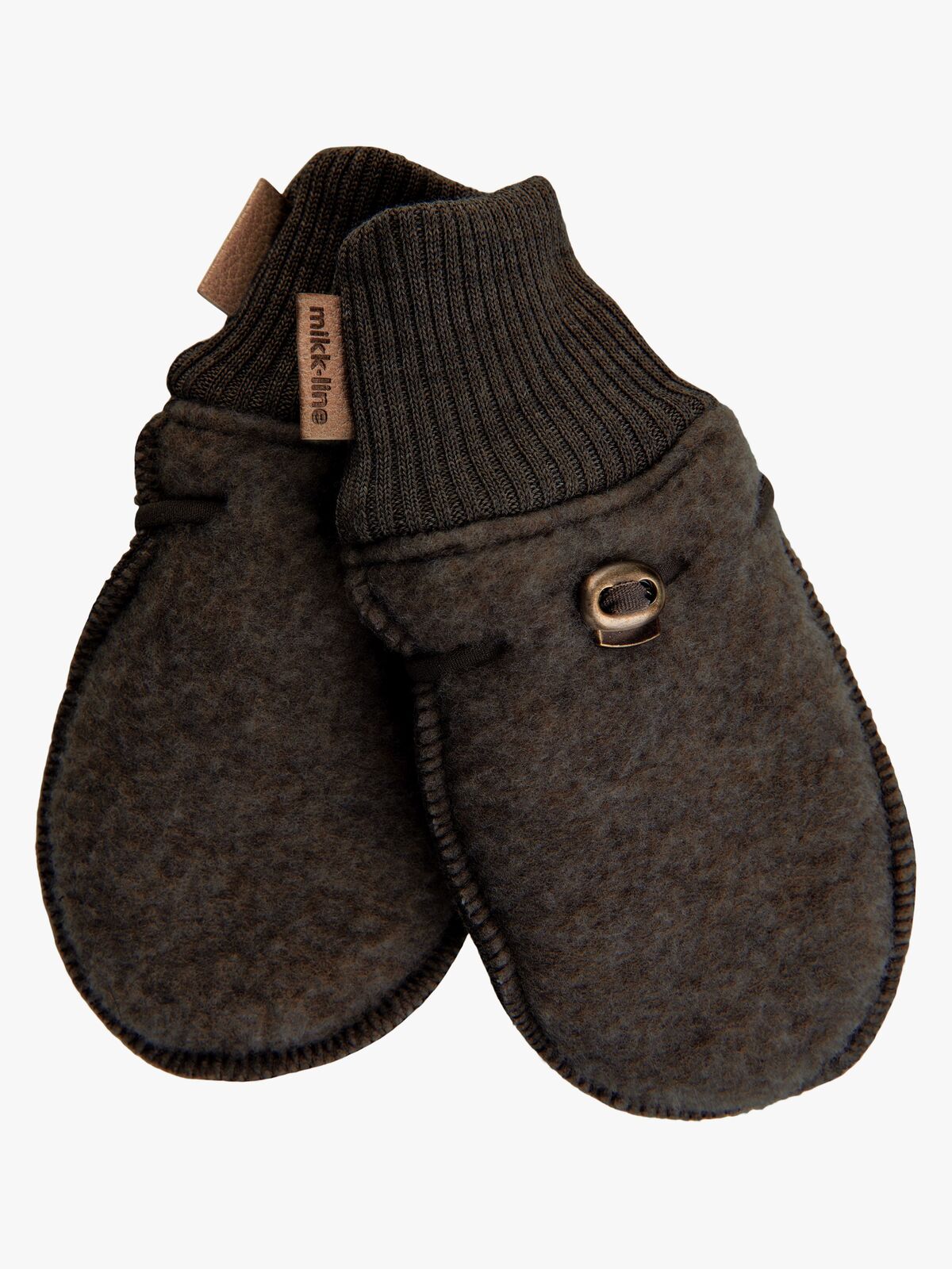 Mikk-Line Votter Merinoull, Dark Brown Melange