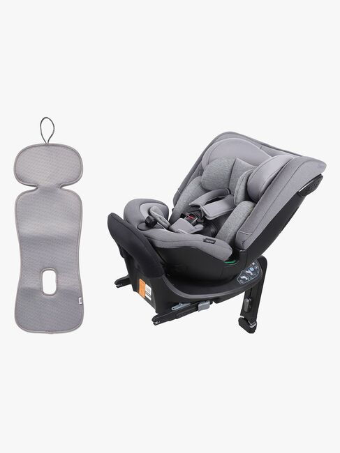 Beemoo Rotate i-Size Vendbar Bilstol inkl. Ventilerende Sittepute, Mineral Grey/Grey