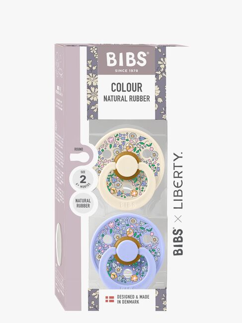 BIBS x Liberty Colour Chloe Meadow Smokk 2-Pakk Latex Str 2, Ivory Mix