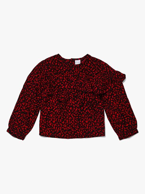 Luca & Lola Marietta Bluse, Red Leopard