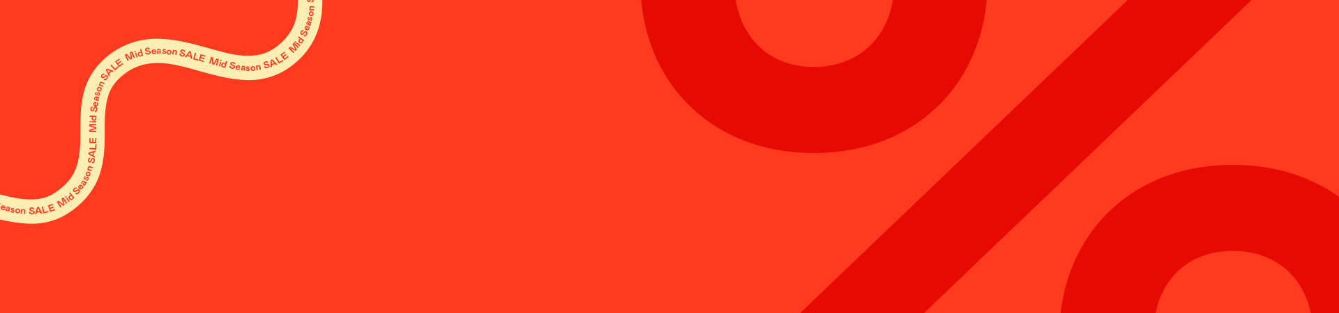 Abstrakt rød bakgrunn med sirkelformer og diagonale felt, dekorativt bånd nederst