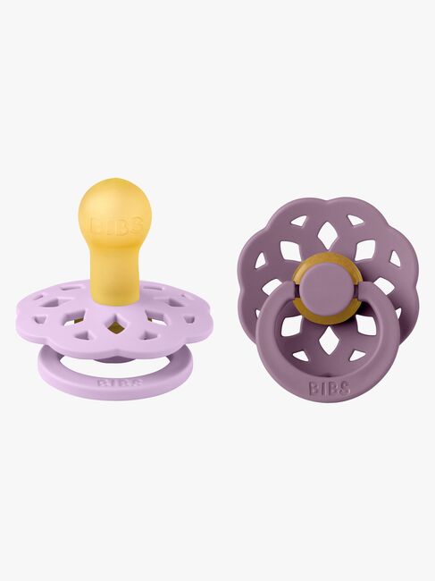 BIBS Boheme Smokk 2-Pack Lateks Str 1 Rund, Violet Sky/Mauve