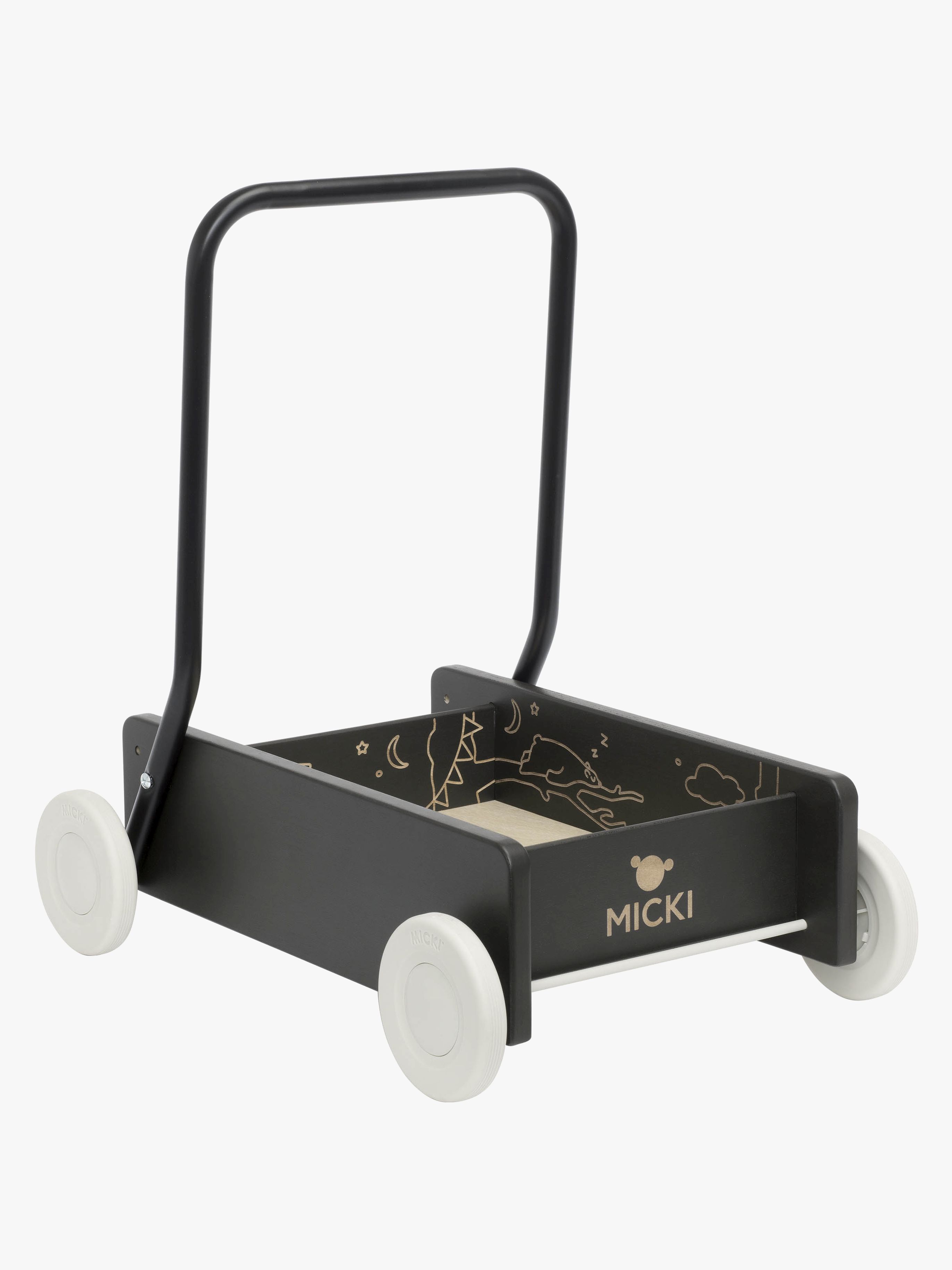 Micki Premium Gåvogn, Svart - Gåvogner - Tre