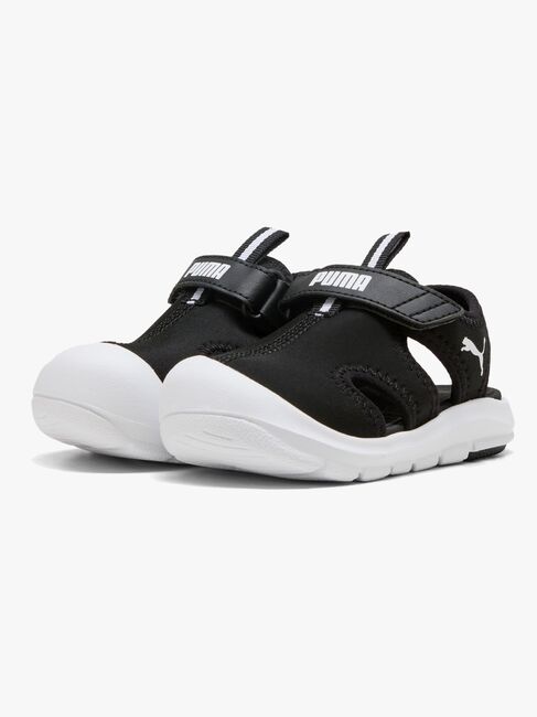 Puma Fun Racer V Infant Sandaler, Black/White