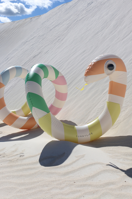 SUNNYLiFE  Stor Flyteleke, Poolside Sorbet Stripe