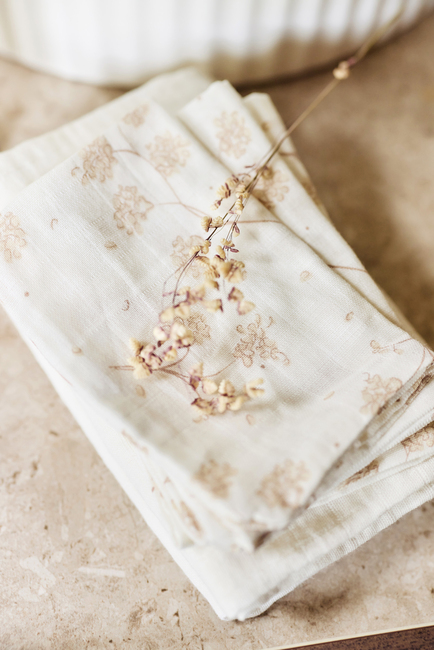 Jollein Musselinteppe 70x70 cm 3-Pakk, Leafy Dreams