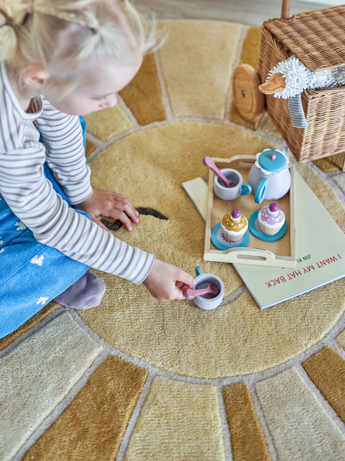 Bloomingville Gulvteppe Sol, Gul