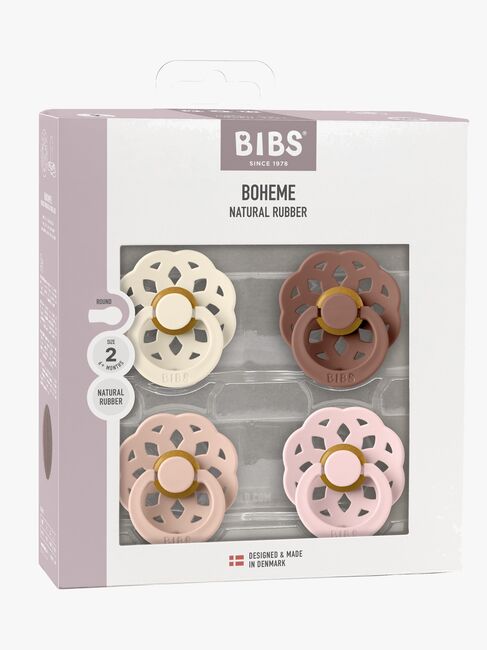 BIBS Boheme Smokk 4-Pakk Lateks Str 2, Ivory/Blush/Woodchuck/Blossom