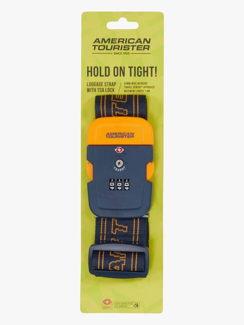 American Tourister TSA Bagasjestropp, Navy/Orange