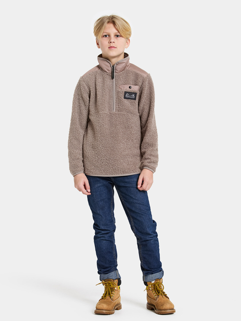 Didriksons Exa Fleecetrøye, Ash Brown