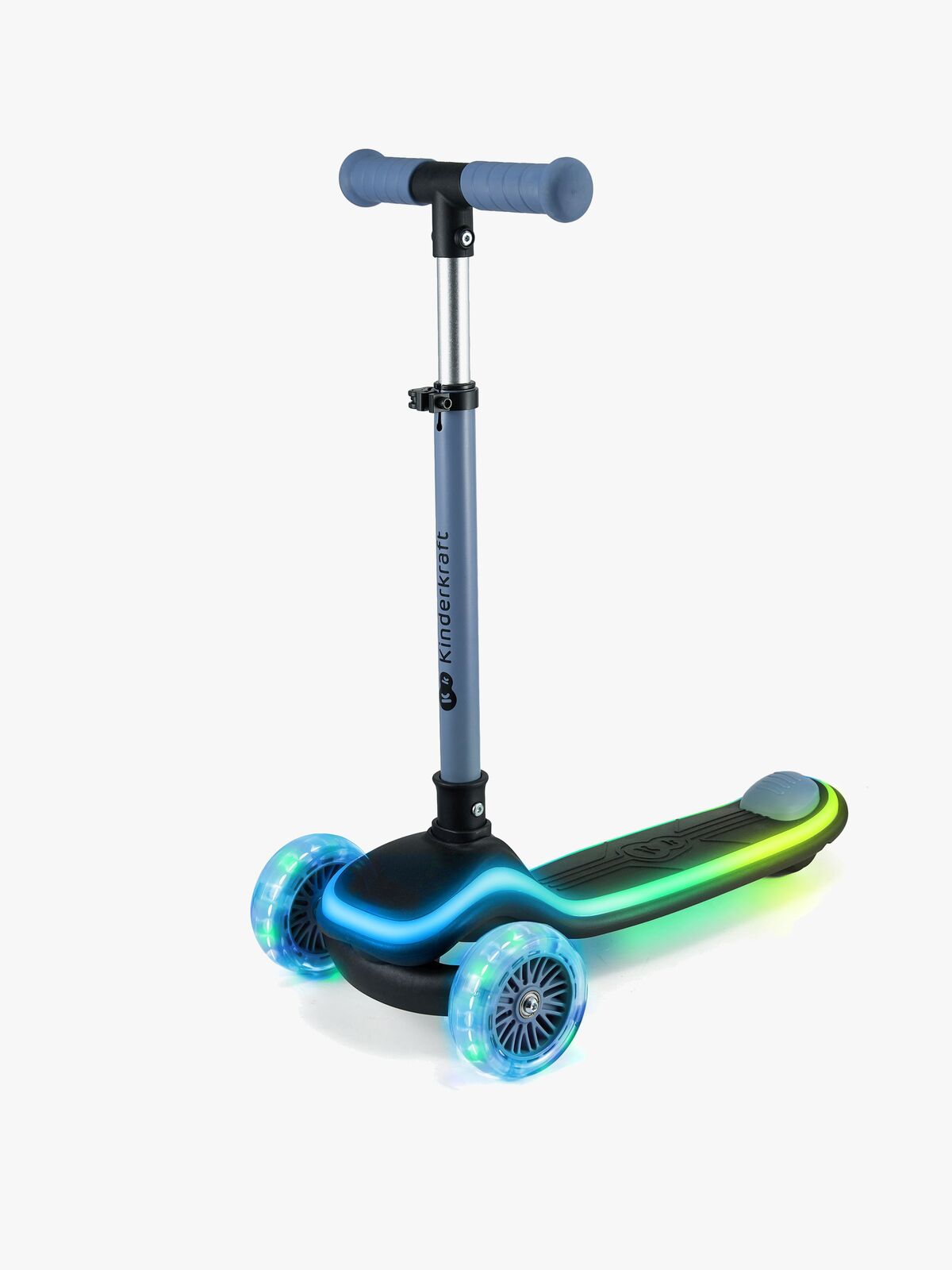 Kinderkraft Raket Sammenleggbar 3-hjuls Sparkesykkel, Blå