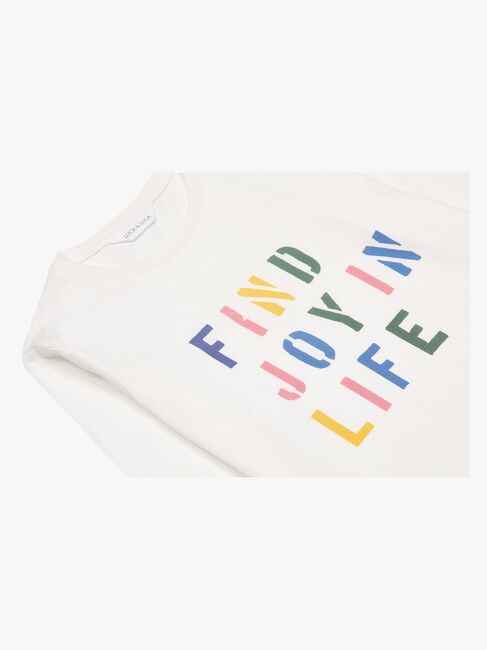 Luca & Lola Prato Langermet T-Shirt, Offwhite